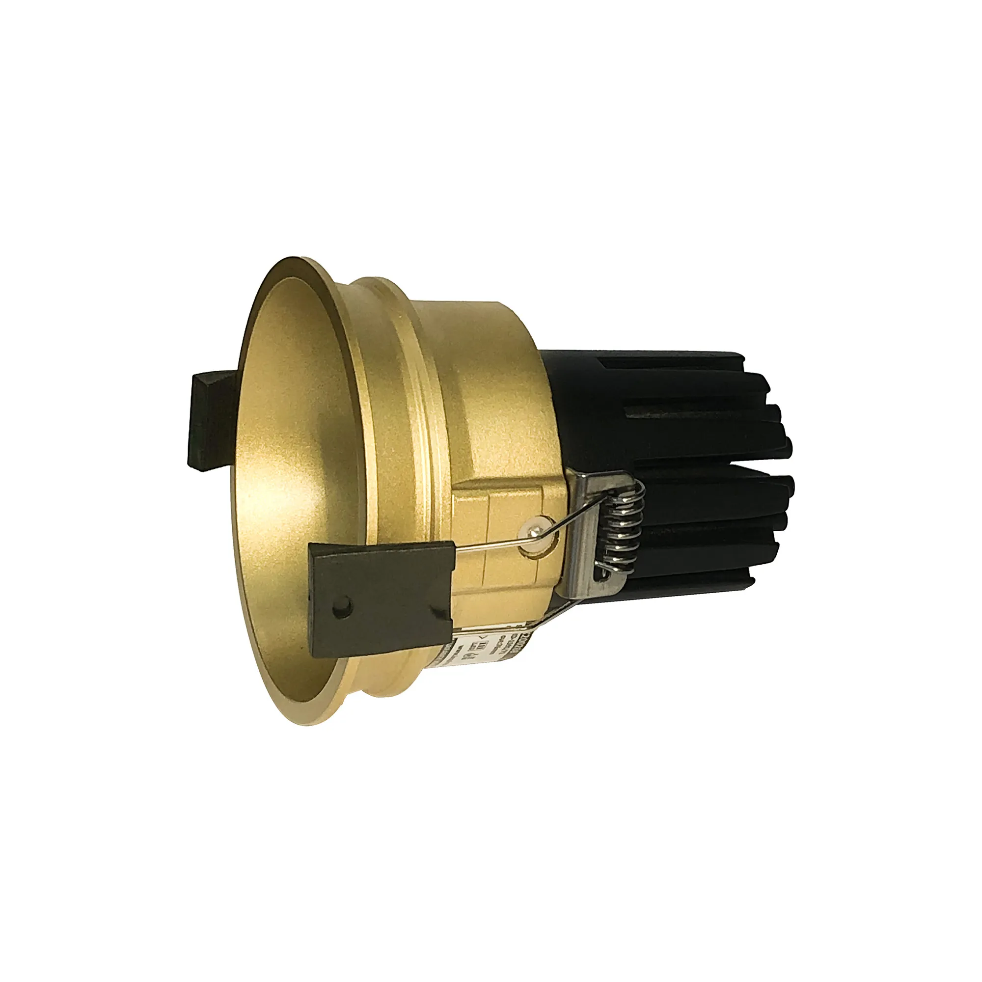 DM202527  Bania 15 Powered by Philips 15W 1350lm 3000K 24° Engine, 350mA,Gold,Fixed Recessed Round Spotlight,IP20.